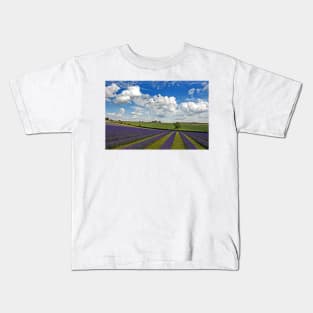 Lavender Field Purple Flowers Cotswolds England Kids T-Shirt